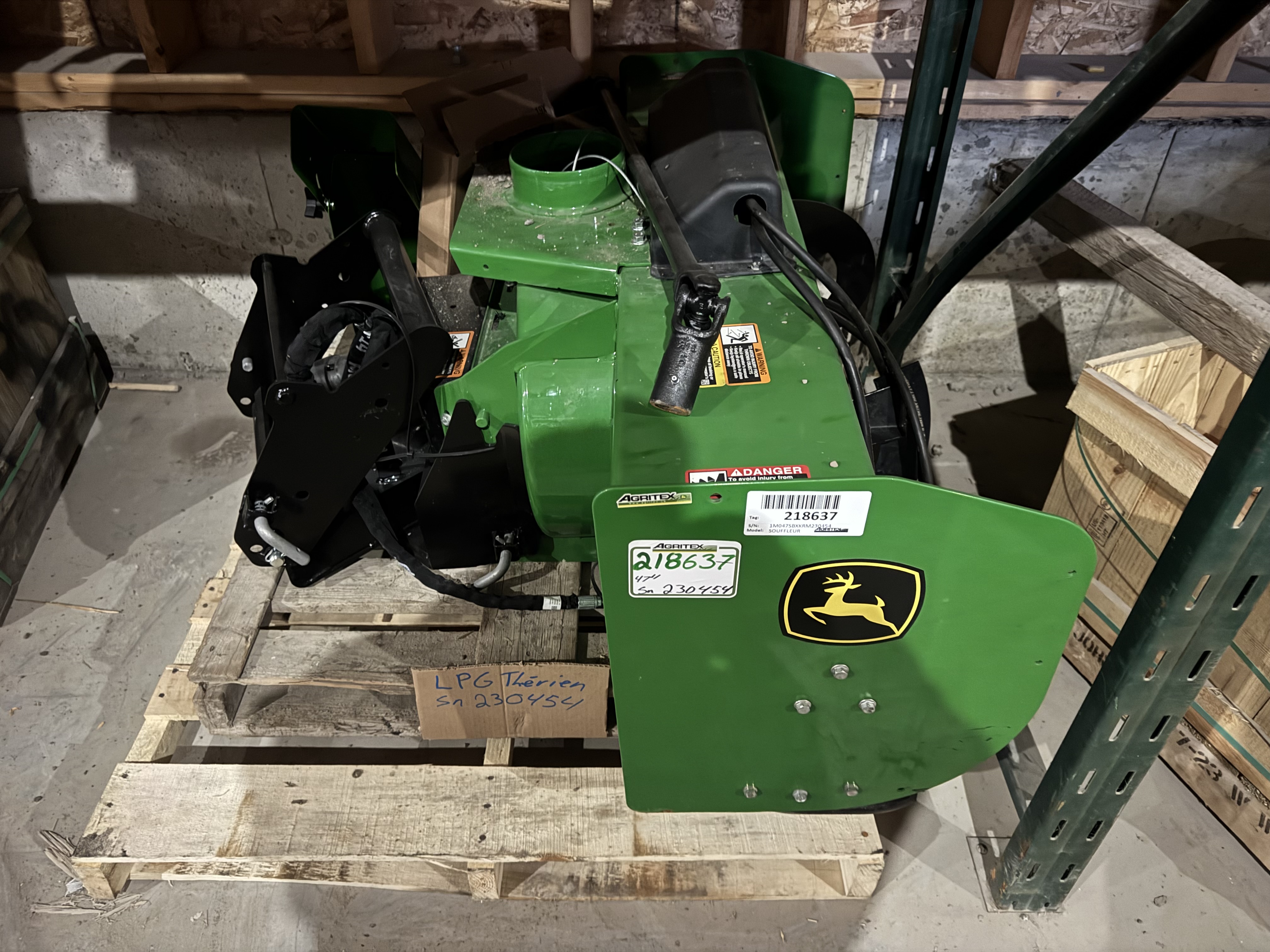 John Deere Souffleur 47''