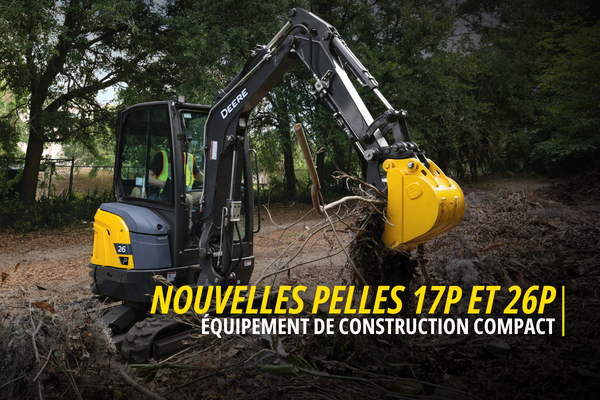 John Deere 17P et 26P : la nouvelle génération de mini-excavatrices compactes