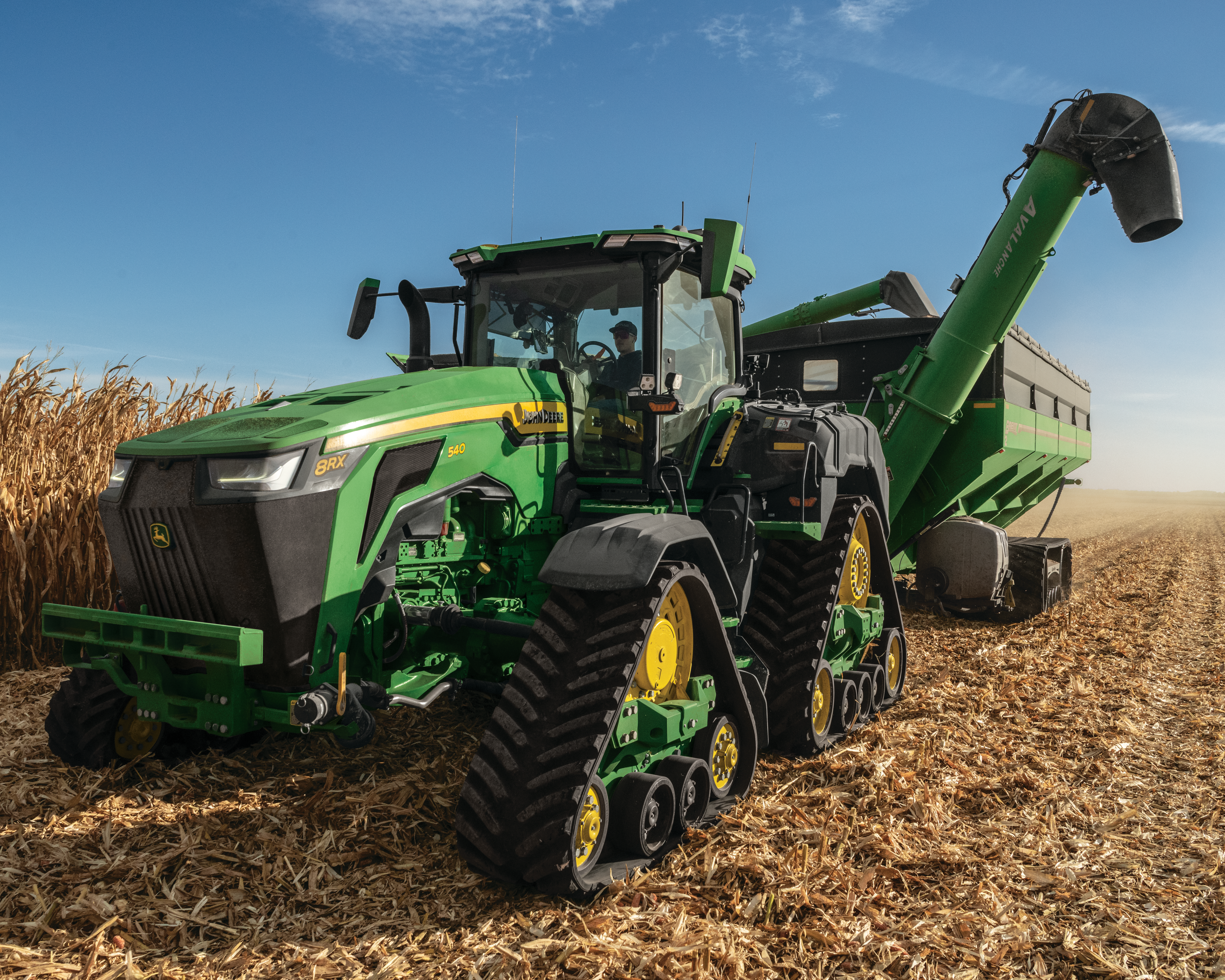 Tracteur John Deere 8RX 540 à chenilles