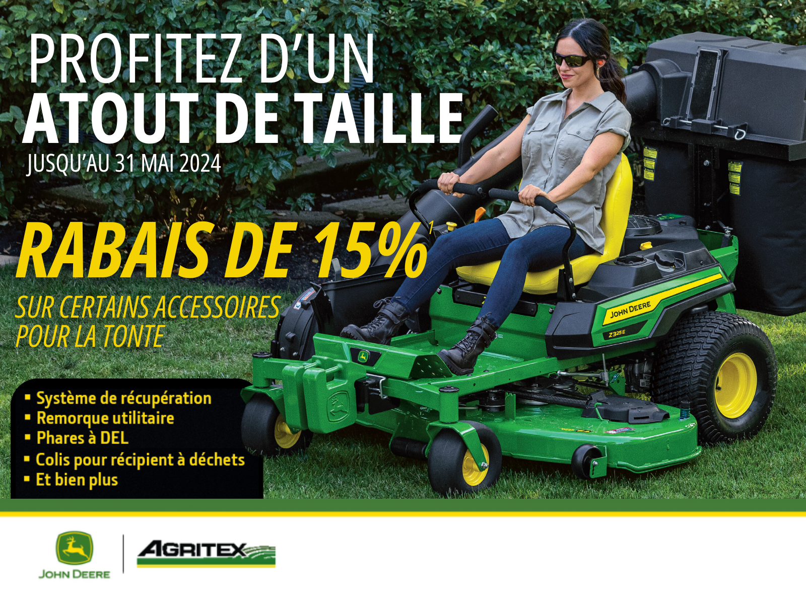 15% on selected mowing accessories